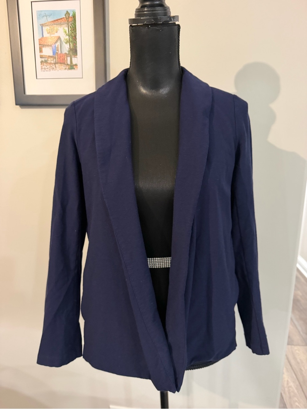 Eileen Fisher Women’s Navy Open-Front Blazer Jacket XS/TP